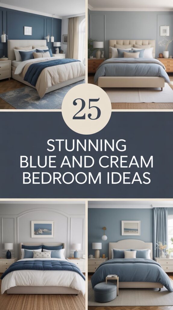 25 Stunning Blue and Cream Bedroom Ideas to Transform Your Space