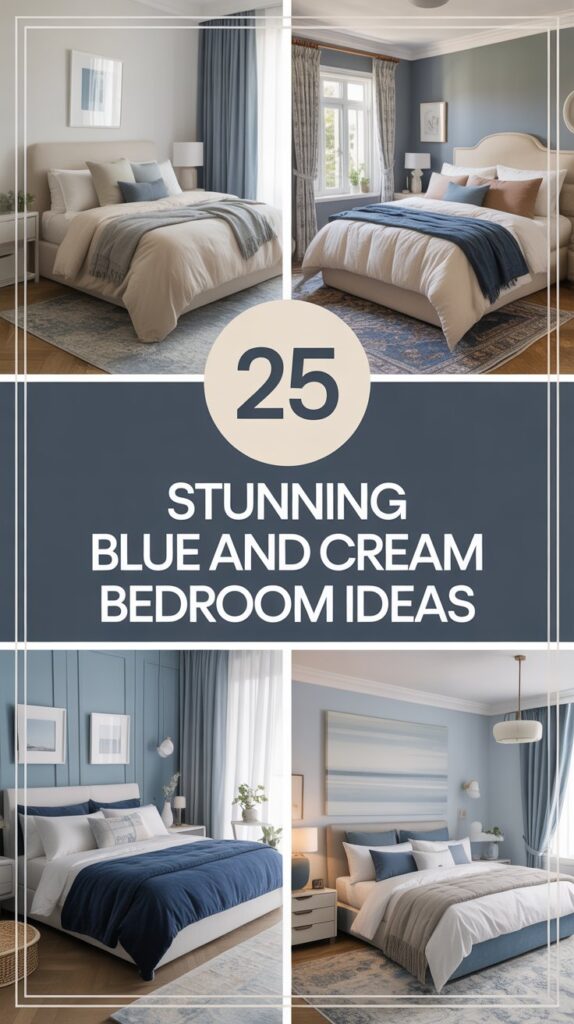 25 Stunning Blue and Cream Bedroom Ideas to Transform Your Space